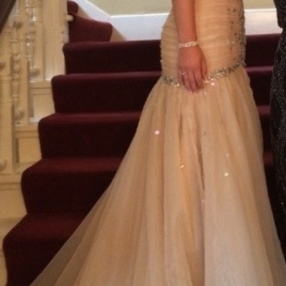 Champagne/Gold/Cream Mermaid Prom/Formal Dress - Picture 4 of 7
